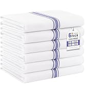 Homaxy Kitchen Towels 6 Pack, 15 x 25 Inch, 100% Ring Spun Cotton Highly Absorbent Dish Towels fo...