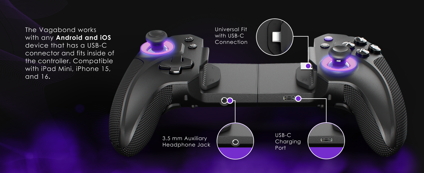 Mobile Gaming iPhone Android Controller iPad Mini Vagabond Game
