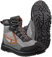 BASSDASH Men’s Wading Boots Lightweight Anti-Slip Rubber Sole Fly Fishing Wading Shoes