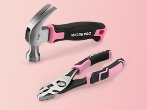 hammer, slip-joint pliers