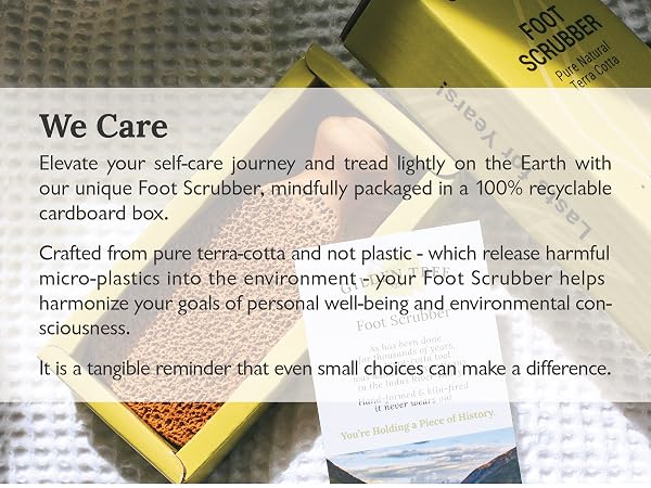 We care - mindfully packaged in a cardboard box that is completely recyclable.