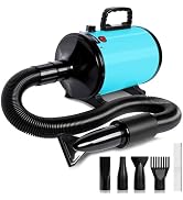 IVY&LANE Dog Dryer for Grooming,High Velocity Dog Hair Dryer Force Blower with 4 Nozzles,Adjustab...
