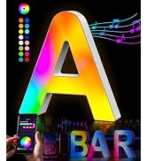 selfila Name LED Letter Night Light - Smart APP with 128+ Scenes DIY Mode Music Sync Custom Splic...