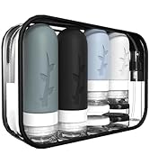 18pack Travel Bottles for Toiletries,TSA Approved Silicone Travel Containers jar for Toiletries,L...