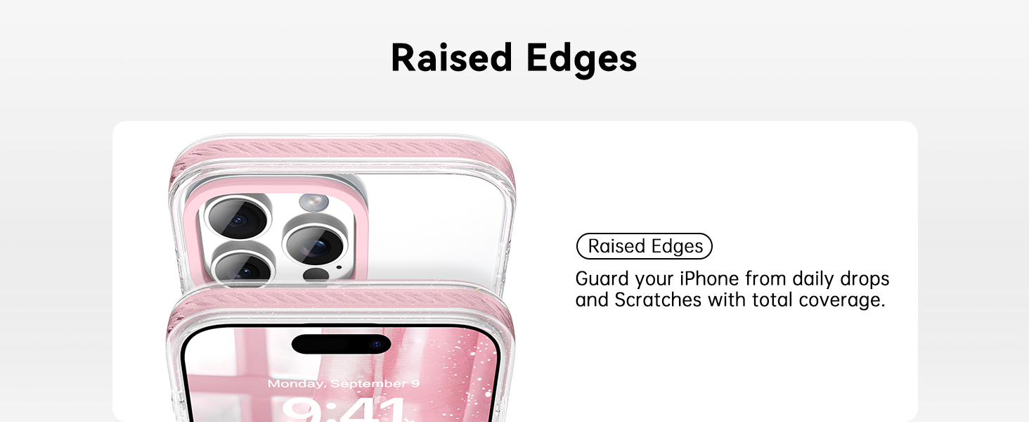 Raised Edges Guard your iPhone from daily drops and Scratches with total coverage