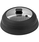 VEVOR Microwave Splatter Cover & Mat, 10.8" Collapsible Microwave Lid for Food, 500°F Heat-Resist...