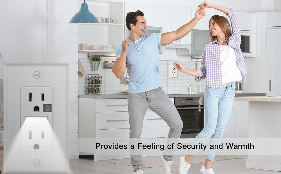 SOZULAMP nightlights wall mount outlet receptacle,Illuminated guidelight Tamper resistant,15A 125V