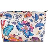 STARDW Aesthetic Floral Makeup Bag Cute Small Cosmetic Bags for Women Girls, Travel Toiletry Bag ...