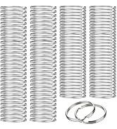 500PCS Key Rings Bulk,1 Inch (25mm) Split Metal Alloy Keychain Rings | Sturdy alloy split key-rin...
