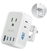 45W Type A/I Travel Adapter, Australia Plug Adapter | US to Japan Plug Adapter, 5 Outlets, 3 USB-...