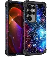 Miqala for Galaxy S25 Ultra 5G Case,Glow in The Dark Three Layer Heavy Duty Shockproof Full Prote...