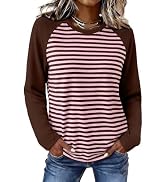 WIHOLL Long Sleeve Shirts for Women Crewneck Tops Fall Clothes Outfits 2026 | Dressy Casual Crewn...
