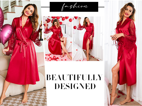 silk robe for women