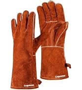 Cxqunzon Heavy Duty Welding Gloves - Extra Thick Premium Cow Split Leather, Heat & Fire Resistant...