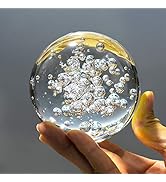 Crystal Ball Glass Globe Decor - Crystal Sphere with Stand & Gift Box, Clear Decorative Crystal G...