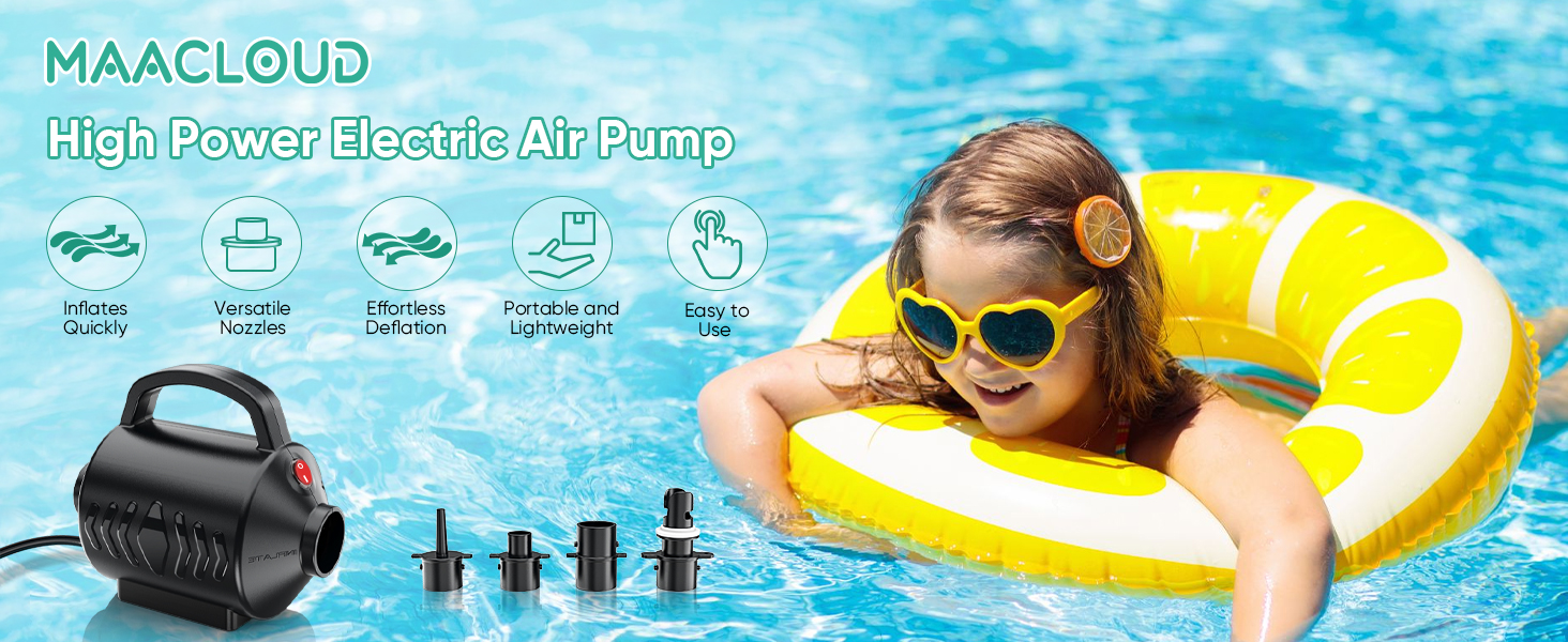 High Power Electric Air Pump for Inflatable Pool Toys