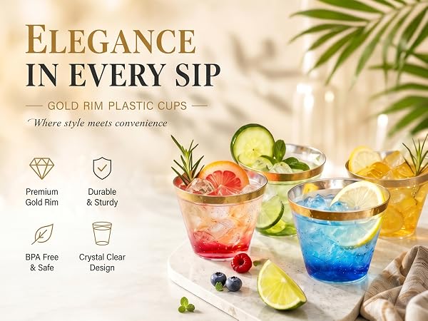 Gold Plastic Cups