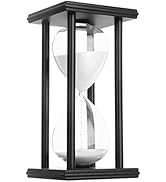 Hourglass Sand Timer,Black Wooden 30/45/60 Minute Sandglass Timer for Home,Desktop,Classroom Kitc...