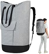 Laundry Bag for College Students, 115L Heavy Duty Laundry Backpack with Shoulder Straps, Large Di...
