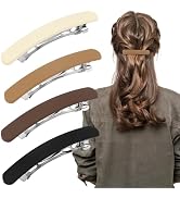 ATODEN Hair Clips 4Pcs Neutral Flat Matte French Barrettes for Thin Fine Hair - Hair Pins and Acc...