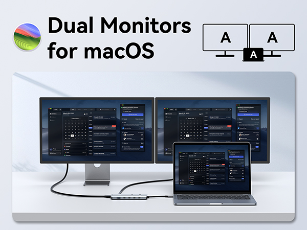 laptop docking station 2 hdmi