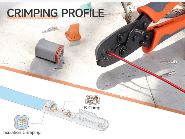 Wire Crimper for Molex, Delphi, AMP/Tyco, Harley, PC/Computer, Automotive 24-14 AWG