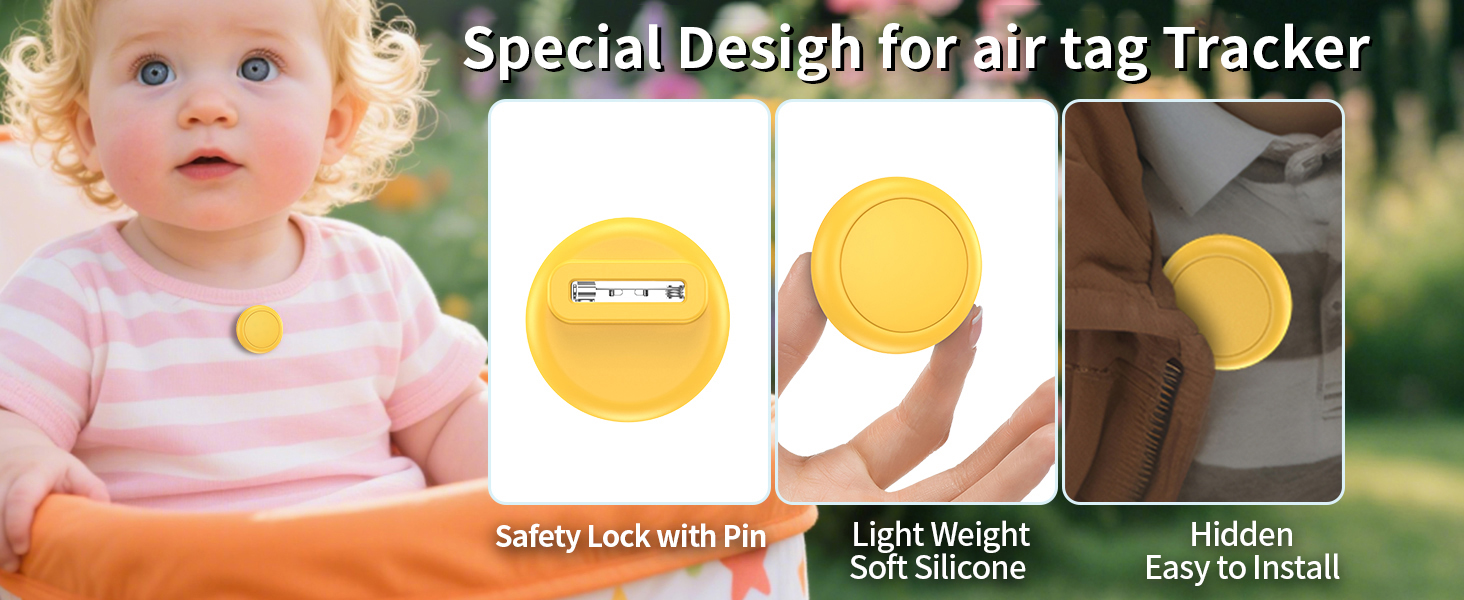 kids for air tag holder hidden