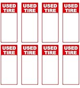 YEWROXY Used Tire Sticker Labels, 40PCS Large Tires Inventory Tags for Wheels with Blank Space fo...