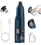 Casfuy Dog Nail Grinder Quiet - (45db)6-Speed Pet Nail Grinder with 2 LED Lights for Large Medium...