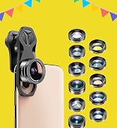 MIAO LAB 11 in 1 Phone Camera Lens Kit - Wide Angle Lens & Macro Lens+Fisheye Lens/ND32/kaleidosc...