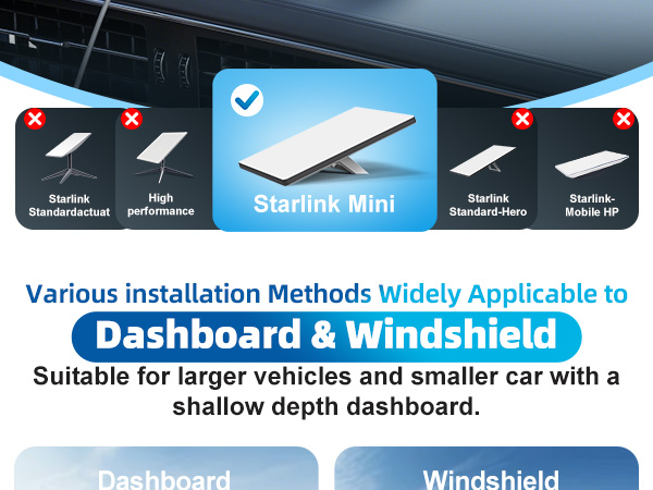 Starlink Mini Car Mount for Dashboard