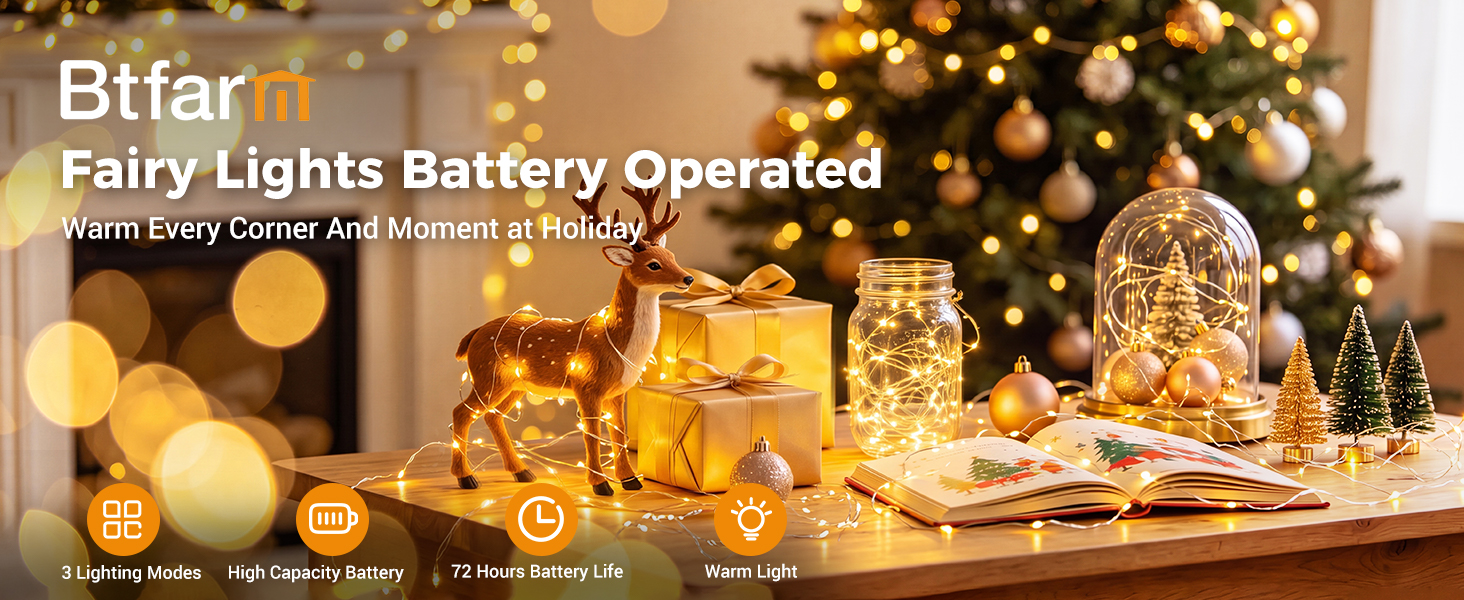 fairy lights battery with 3 modes