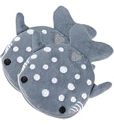 2Pcs Gray Shark Plush Coin Purse, Kawaii Shark Zipper Wallet Portable Change Wallet Christmas Gif...
