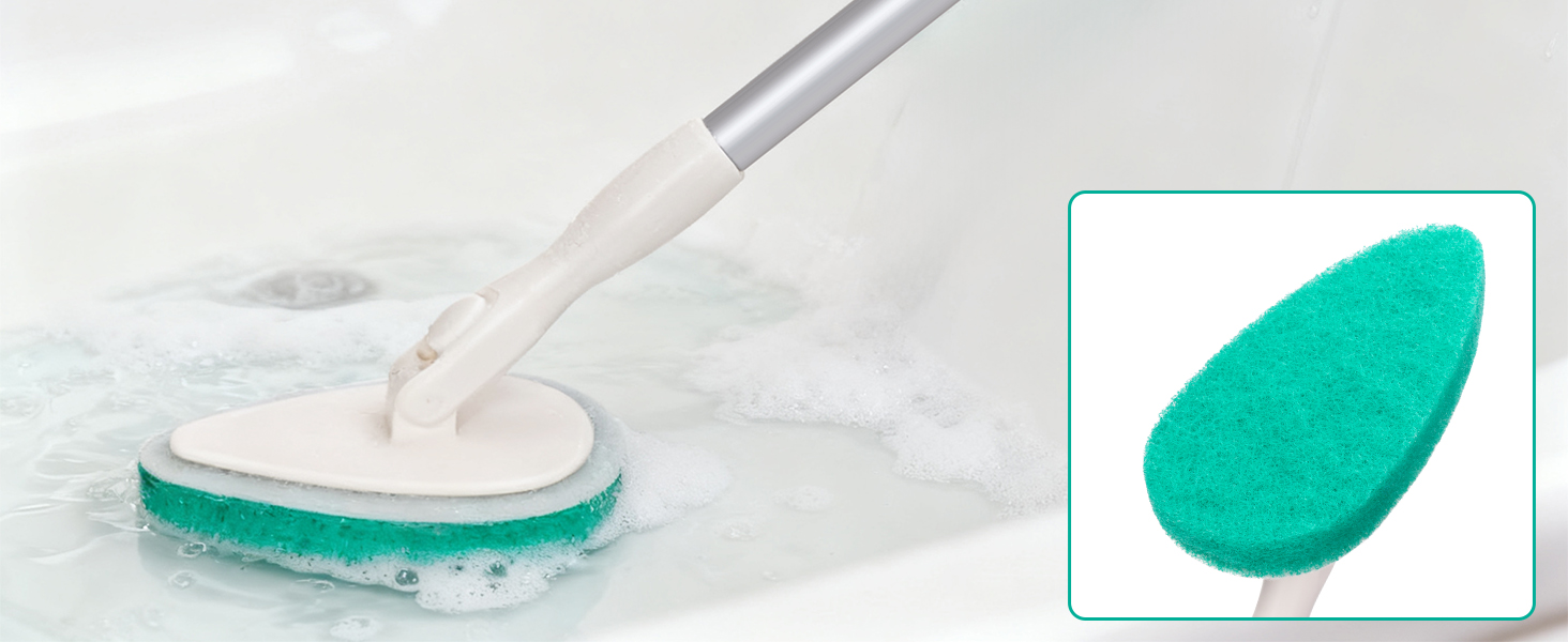 bathtub scrubber with long handle