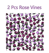 BLEUM CADE 2Pcs 16.4Ft Flower Garland Artificial Rose Vines for Bedroom, Cute Fake Hanging Flower...