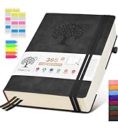 PERCUN B5 Lined Journal Notebook - 365 Page Large Leather Journals for Writing Women Men,Hardcove...
