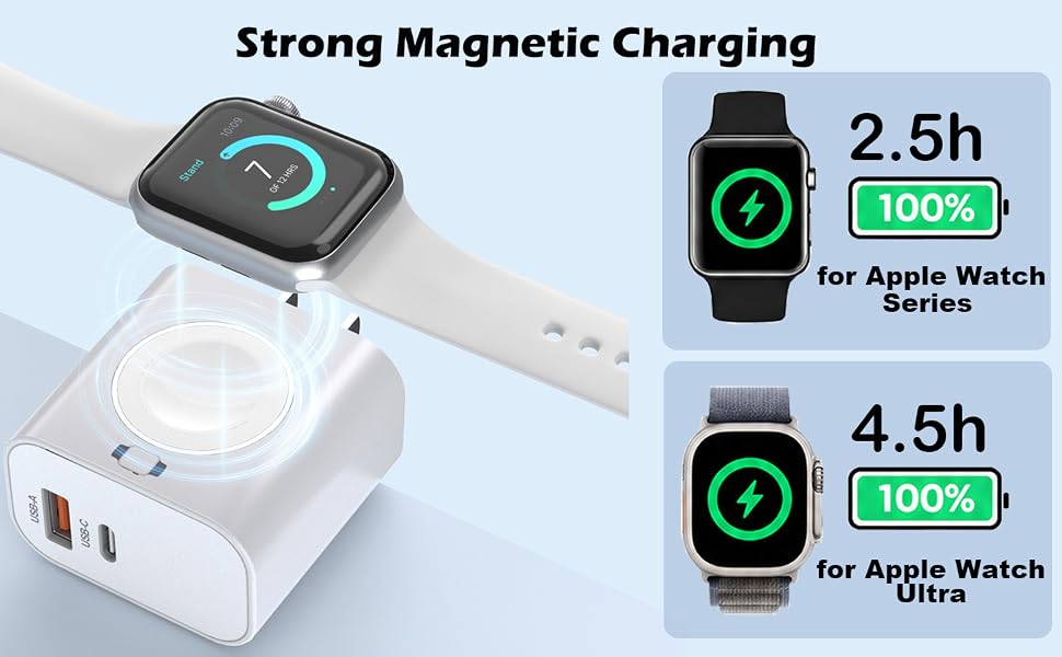 Strong magnet charging block for Apple Watch charger