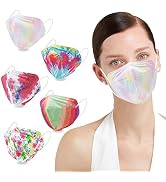 KN95 Face Masks 50 Pack 5-Ply Breathable Safety Respirator Multicolor Cup Dust Disposable KN95 Ma...