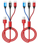 multi charging cable red