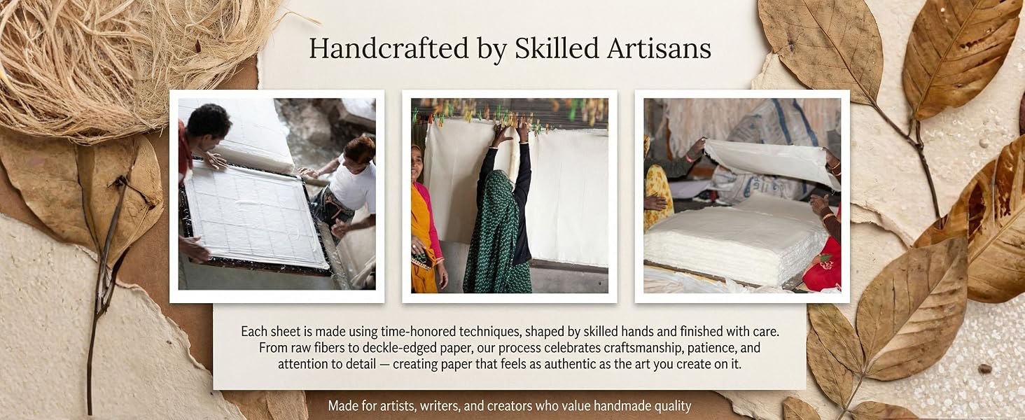 Acid free paper dry wet medium sketchbook mixed media water colour deckle edge old antique paper