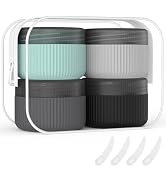 ME.FAN Travel Containers for Toiletries, TSA Approved 1.5 oz Silicone Cream Jars, Leak-proof Trav...