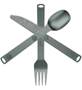 Magnetic Camping Utensils Set, Knife, Fork & Spoon Cutlery Set, Portable & Reusable Metal Aluminu...