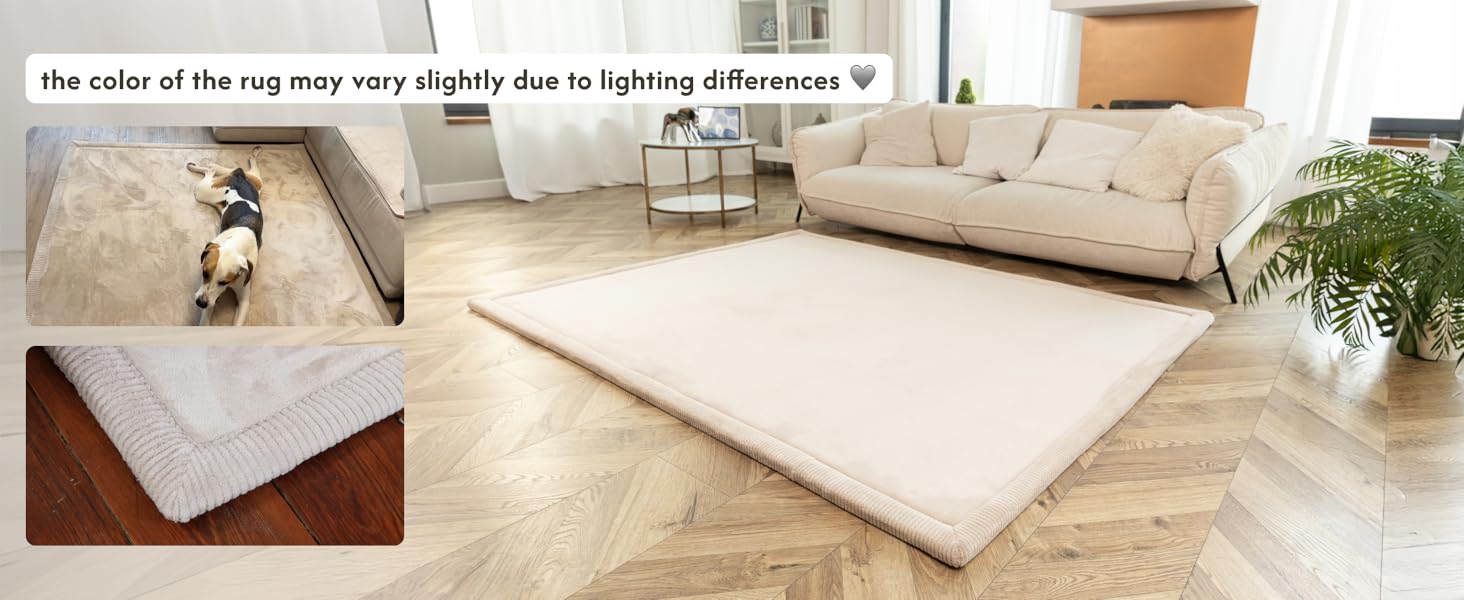 the color of the rug may vary slightly in different lighting,pictures showing rug in different light