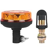 WUSHIXAN 1Pcs Led Beacon Light Yellow Strobe Lights with I Shape Metal Bracket for Trucks 12V 24V...