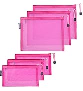 HRX Package Nylon Mesh Makeup Bags with Zipper, 6PCS Cosmetic Pouches Travel Organizer Case Hot P...