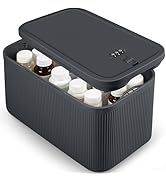 Medicine Lock Box with Code,Taller Size Small Lock Box with Combination Code for Medication Safe,...