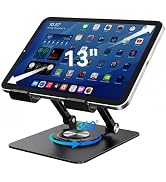 K&ZZ iPad Stand for Desk, Height Adjustable Tablet Stand, Office Desk Accessories for Men Women G...