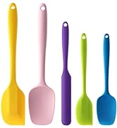 Silicone Spatula Set, 5PCS Food Grade Rubber Spatula High Heat-Resistant 446°F Kitchen Spatulas f...