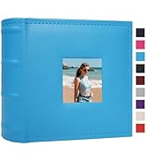 Cherrich Small Photo Album 4x6 100 Pockets with Writing Space Leather Cover Picture Book Holds 4x...