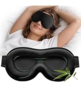 YFONG Sleep Mask for Lash Extensions, Bamboo Viscose & 100% Blackout Eye Mask for Sleeping Women ...